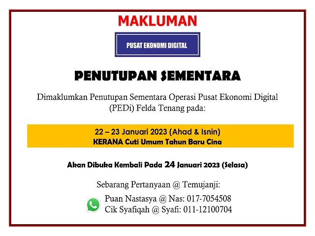 NOTIS PENUTUPAN BARU CNY